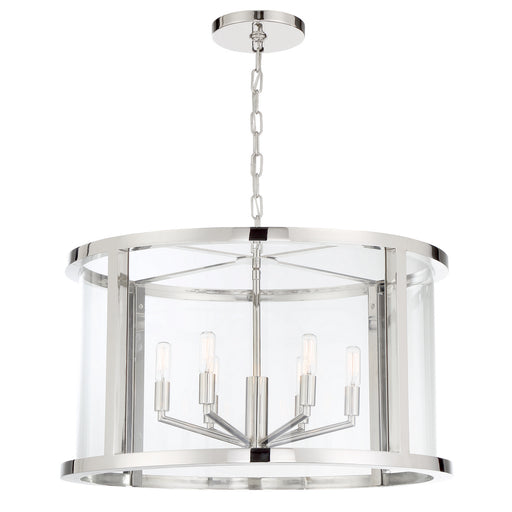 Crystorama DEV-B8066-PN Devon Six Light Chandelier Polished Nickel Alternate Image.jpg