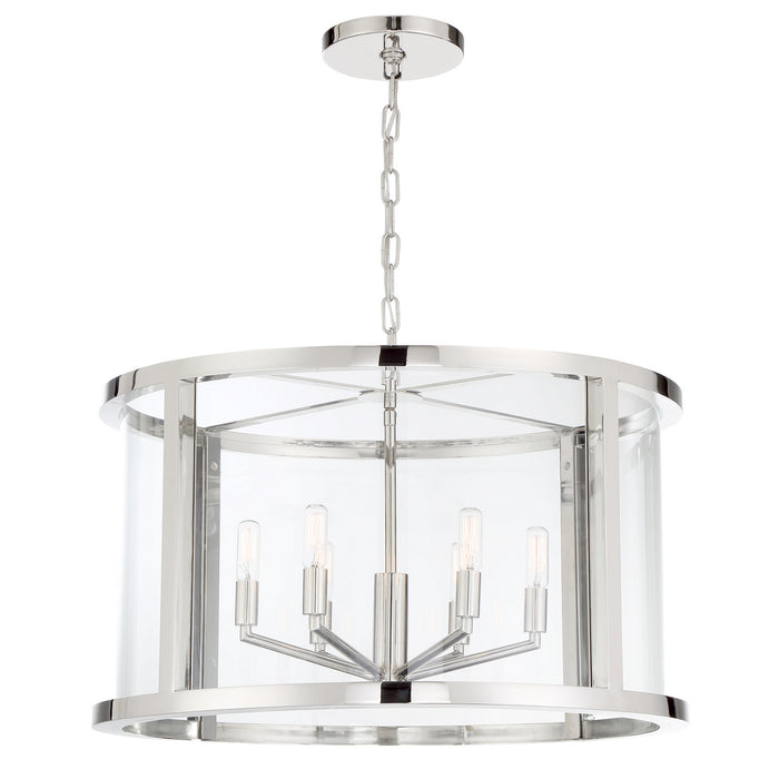 Crystorama DEV-B8066-PN Devon Six Light Chandelier Polished Nickel Alternate Image.jpg