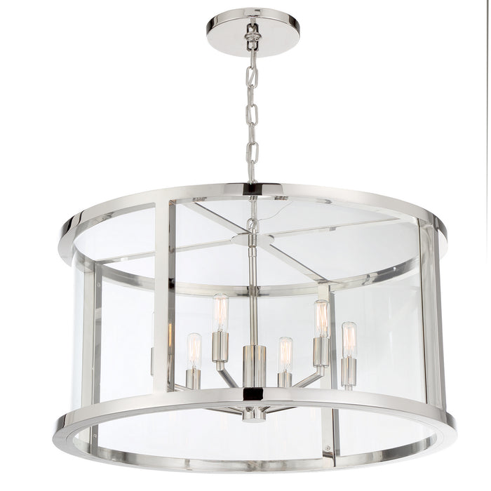 Crystorama DEV-B8066-PN Devon Six Light Chandelier Polished Nickel Alternate Image 2.jpg