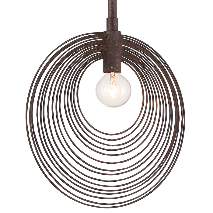 Crystorama DOR-B7700-FB Doral One Light Pendant Forged Bronze Alternate Image 2.jpg