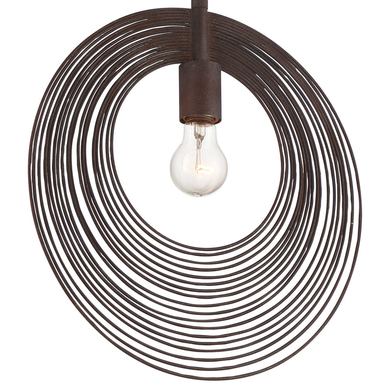 Crystorama DOR-B7701-FB Doral One Light Pendant Forged Bronze Alternate Image 2.jpg