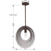 Crystorama DOR-B7701-FB Doral One Light Pendant Forged Bronze Alternate Image 4.jpg