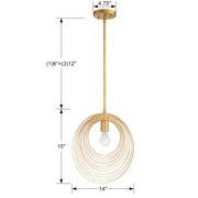 Crystorama DOR-B7701-RG Doral One Light Pendant Renaissance Gold Alternate Image 4.jpg