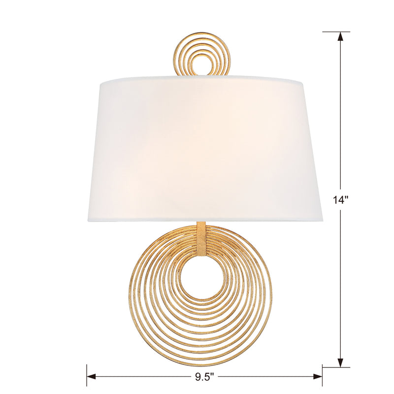 Crystorama DOR-B7702-RG Doral Two Light Wall Sconce Renaissance Gold Alternate Image 4.jpg