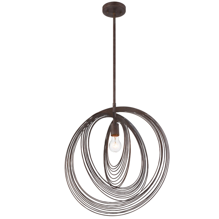 Crystorama DOR-B7711-FB Doral One Light Pendant Forged Bronze Alternate Image 2.jpg