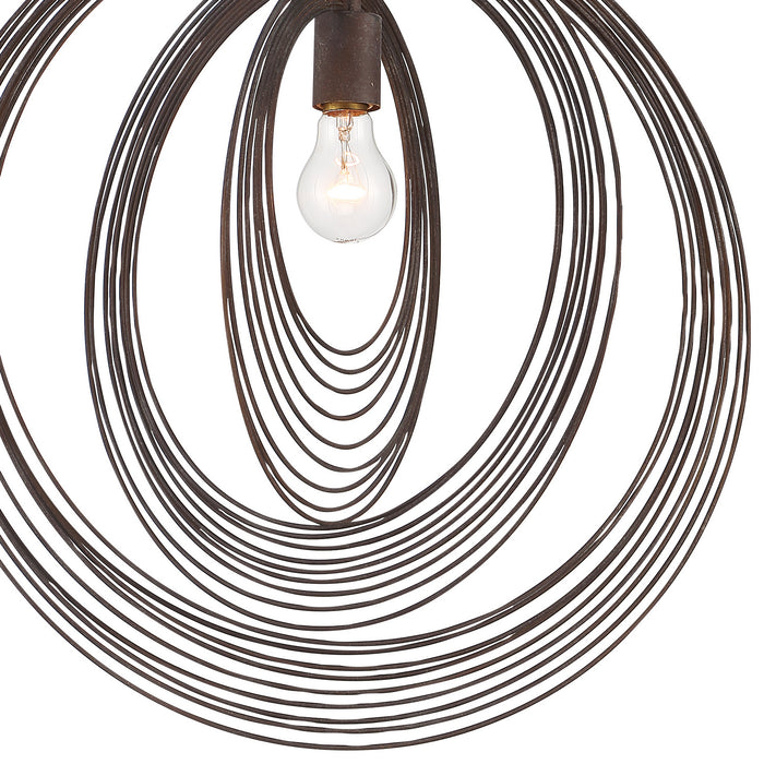 Crystorama DOR-B7711-FB Doral One Light Pendant Forged Bronze Alternate Image 4.jpg