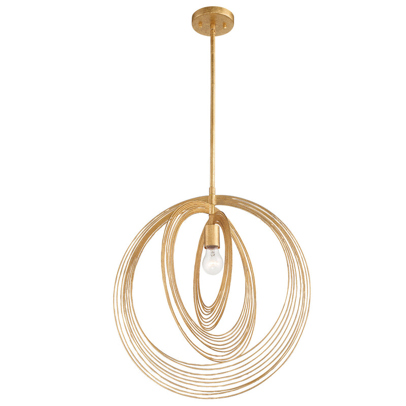 Crystorama DOR-B7711-RG Doral One Light Pendant Renaissance Gold Alternate Image.jpg