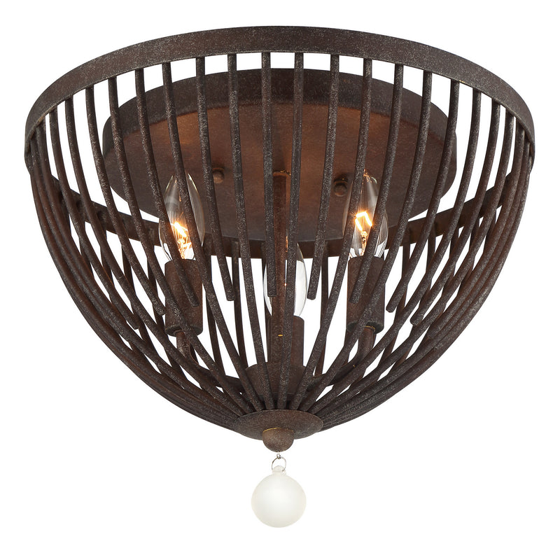 Crystorama DUV-620-FB Duval Three Light Flush Mount Forged Bronze Alternate Image.jpg