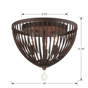 Crystorama DUV-620-FB Duval Three Light Flush Mount Forged Bronze Alternate Image 4.jpg