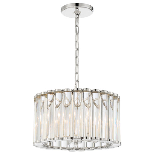 Crystorama ELL-B3004-PN Elliot Four Light Pendant Polished Nickel Alternate Image.jpg
