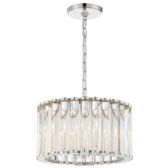 Crystorama ELL-B3004-PN Elliot Four Light Pendant Polished Nickel Alternate Image.jpg