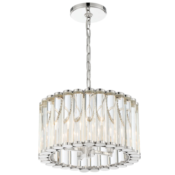 Crystorama ELL-B3004-PN Elliot Four Light Pendant Polished Nickel Alternate Image 2.jpg