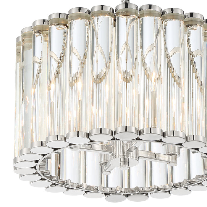 Crystorama ELL-B3004-PN Elliot Four Light Pendant Polished Nickel Alternate Image 4.jpg