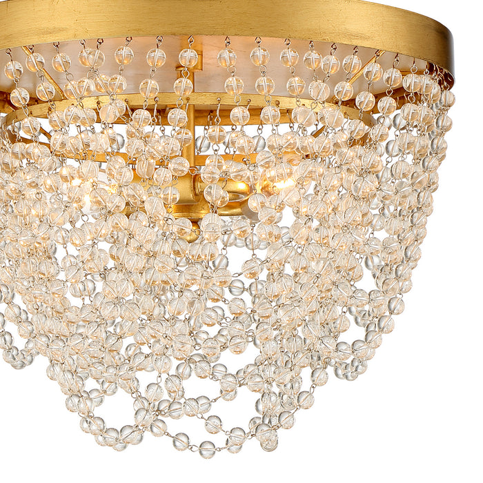 Crystorama FIO-A9103-GA-CL Fiona Three Light Flush Mount Antique Gold Alternate Image 4.jpg