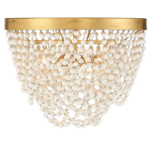 Crystorama FIO-A9103-GA-WH Fiona Three Light Flush Mount Antique Gold Alternate Image.jpg