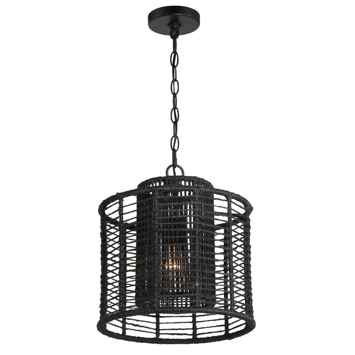 Crystorama JAY-A5001-MK Jayna One Light Pendant Matte Black Alternate Image 2.jpg