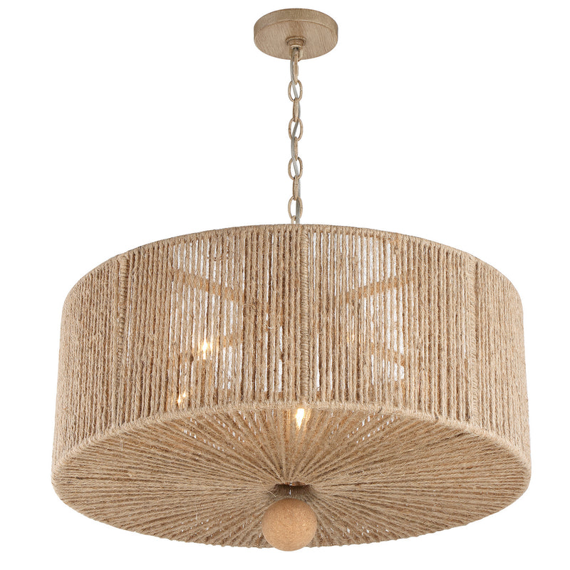 Crystorama JES-B7105-BS Jessa Five Light Pendant Burnished Silver Alternate Image.jpg