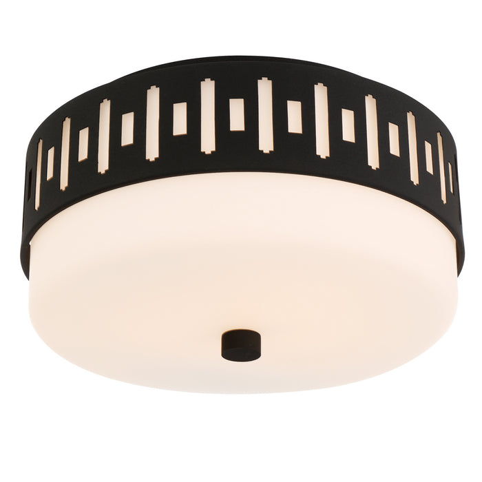 Crystorama KEA-B8200-BF Keaton Two Light Flush Mount Black Forged Alternate Image.jpg