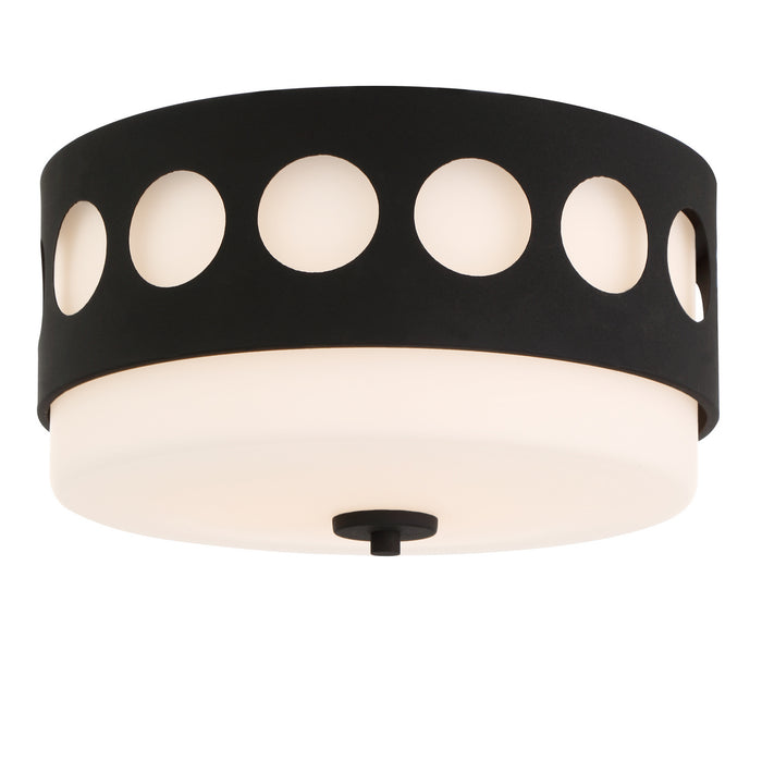 Crystorama KIR-B8100-BF Kirby Two Light Flush Mount Black Forged Alternate Image 2.jpg