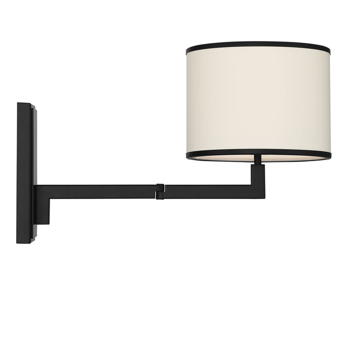Crystorama MAD-B4101-MK Madison One Light Wall Sconce Matte Black Alternate Image 2.jpg