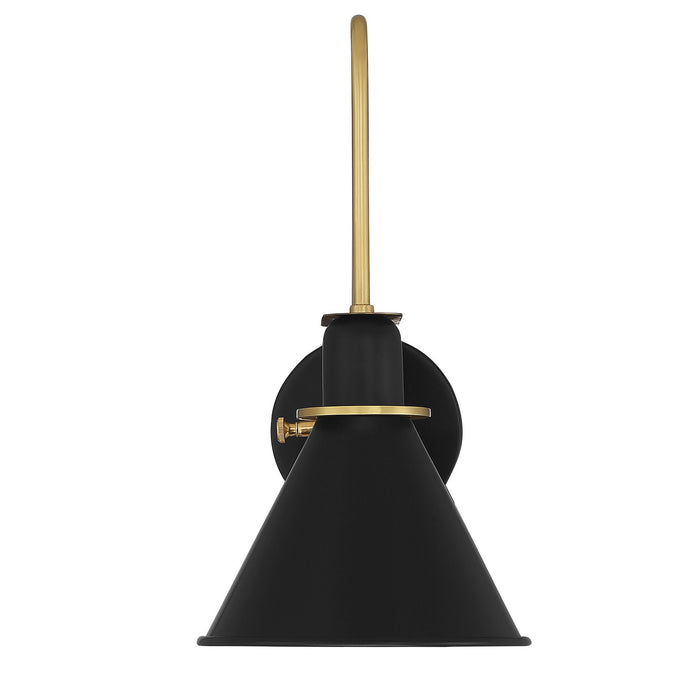 Crystorama MED-B5501-MK Medford One Light Wall Sconce Matte Black Alternate Image 2.jpg