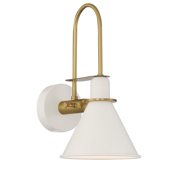 Crystorama MED-B5501-WH Medford One Light Wall Sconce White Alternate Image.jpg