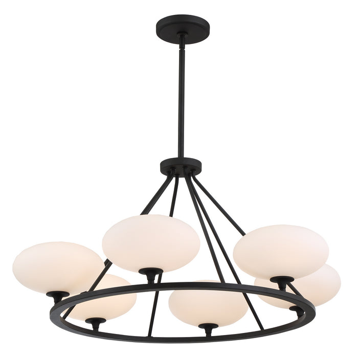 Crystorama PKR-B8506-BF Parker Six Light Chandelier Black Forged Alternate Image 2.jpg