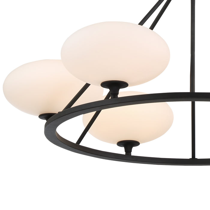 Crystorama PKR-B8506-BF Parker Six Light Chandelier Black Forged Alternate Image 4.jpg