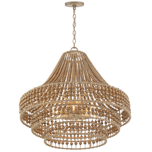 Crystorama SIL-B6006-BS Silas Six Light Chandelier Burnished Silver Alternate Image.jpg