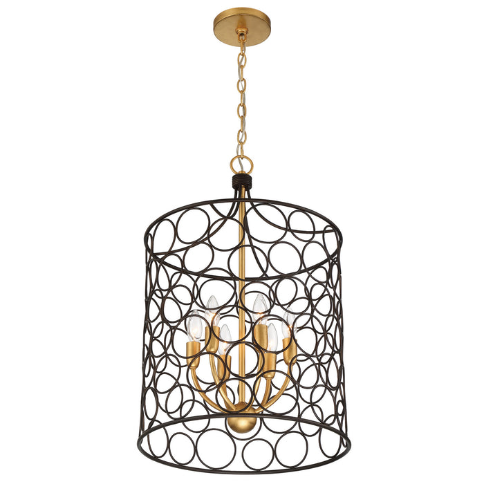Crystorama STM-B5106-BZ-GA Stemmons Six Light Mini Chandelier Bronze / Antique Gold Alternate Image.jpg