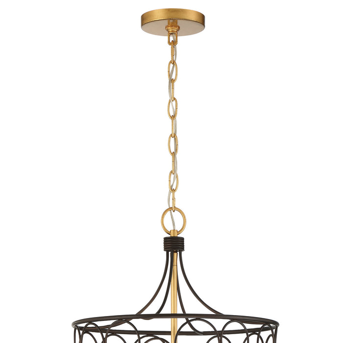 Crystorama STM-B5106-BZ-GA Stemmons Six Light Mini Chandelier Bronze / Antique Gold Alternate Image 4.jpg