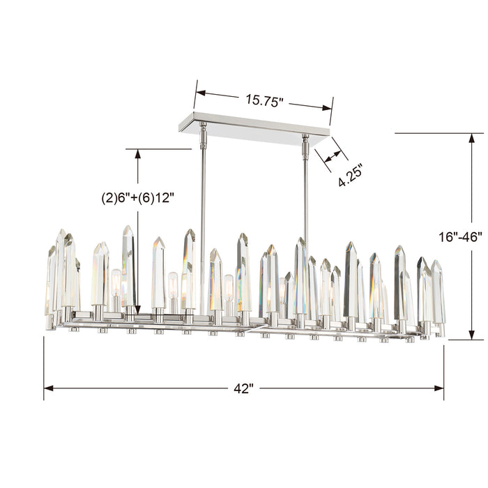 Crystorama WAT-B2006-PN Watson Six Light Chandelier Polished Nickel Alternate Image 4.jpg