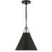 Crystorama XAV-B8301-MK Xavier One Light Pendant Matte Black Alternate Image.jpg