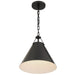 Crystorama XAV-B8301-MK Xavier One Light Pendant Matte Black Alternate Image 2.jpg