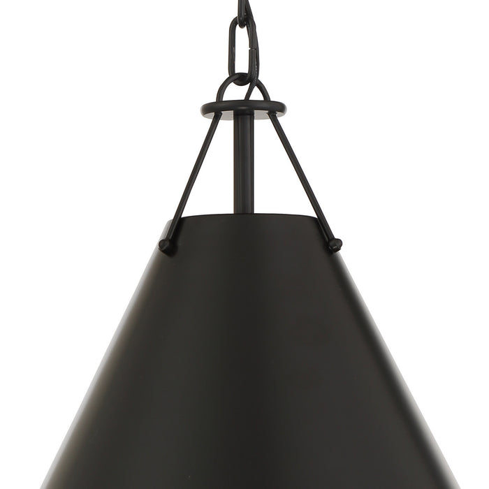Crystorama XAV-B8301-MK Xavier One Light Pendant Matte Black Alternate Image 4.jpg