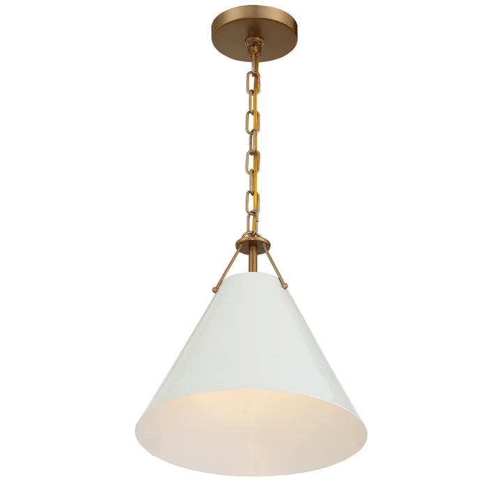 Crystorama XAV-B8301-VG Xavier One Light Pendant Vibrant Gold Alternate Image 2.jpg