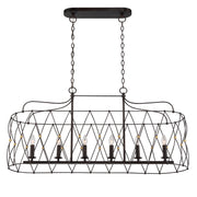 Crystorama ZUC-A9037-EB-GA Zucca Six Light Chandelier English Bronze / Antique Gold Alternate Image 2.jpg