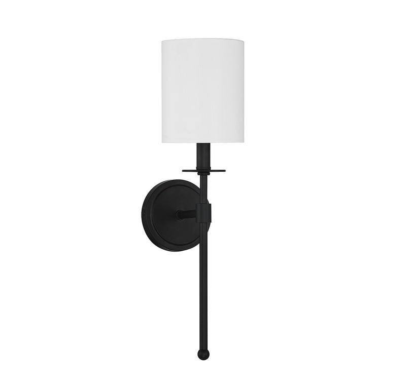 Shoppers Lighting SH90057MBK Kaylee One Light Wall Sconce, Matte Black Alternate Image.jpg