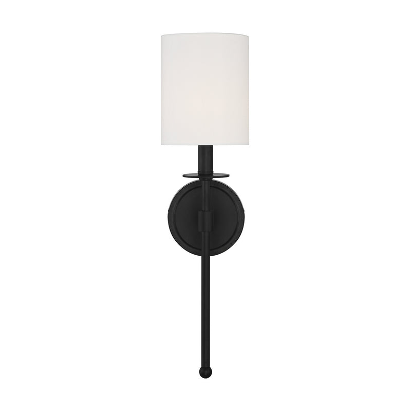 Shoppers Lighting SH90057MBK Kaylee One Light Wall Sconce, Matte Black Alternate Image 2.jpg