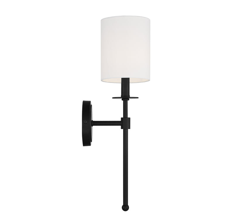 Shoppers Lighting SH90057MBK Kaylee One Light Wall Sconce, Matte Black Alternate Image 4.jpg