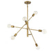 Shoppers Lighting SH10084NB Caroline Six Light Chandelier, Natural Brass Alternate Image 4.jpg