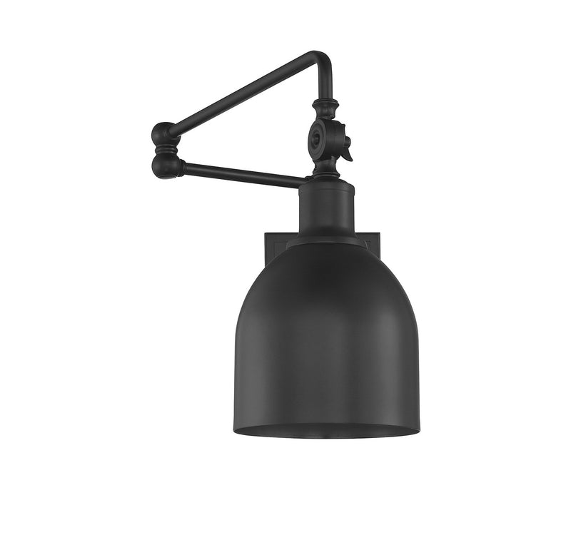 Shoppers Lighting SH90019MBK Lena One Light Wall Sconce, Matte Black Alternate Image.jpg