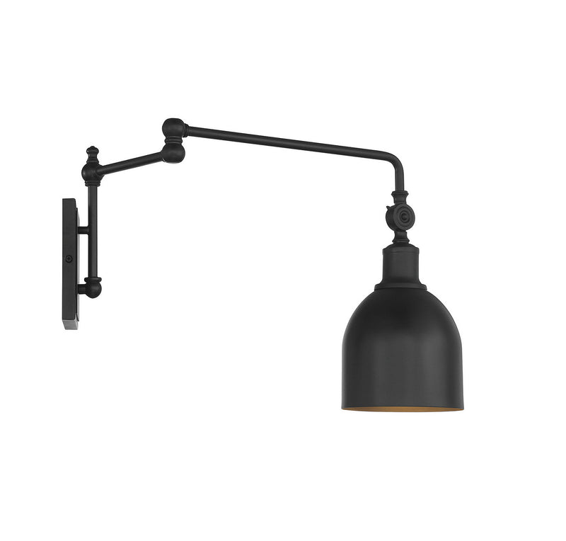 Shoppers Lighting SH90019MBK Lena One Light Wall Sconce, Matte Black Alternate Image 4.jpg
