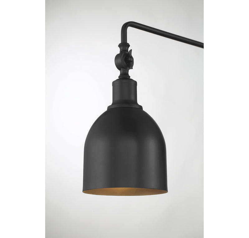 Shoppers Lighting SH90019MBK Lena One Light Wall Sconce, Matte Black Alternate Image 6.jpg