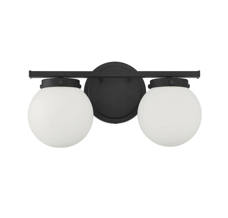 Shoppers Lighting SH80047MBK Grace Two Light Bathroom Vanity Light, Matte Black Alternate Image.jpg