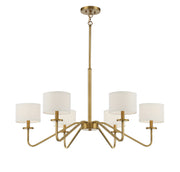 Shoppers Lighting SH10092NB Victoria Six Light Chandelier, Natural Brass Alternate Image 2.jpg