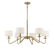 Shoppers Lighting SH10092NB Victoria Six Light Chandelier, Natural Brass Alternate Image 4.jpg