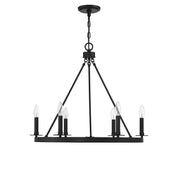 Shoppers Lighting SH10093MBK Penelope Six Light Chandelier, Matte Black Alternate Image.jpg
