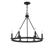 Shoppers Lighting SH10093MBK Penelope Six Light Chandelier, Matte Black Alternate Image 2.jpg