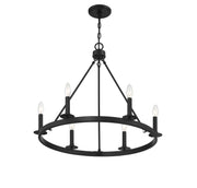 Shoppers Lighting SH10093MBK Penelope Six Light Chandelier, Matte Black Alternate Image 3.jpg